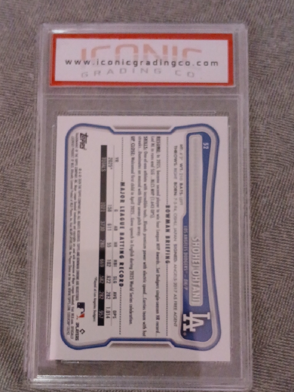 Shohei Ohtani Los Angeles Baseball Graded Pristine 10 Trading Card RARE! - Picture 2 of 4